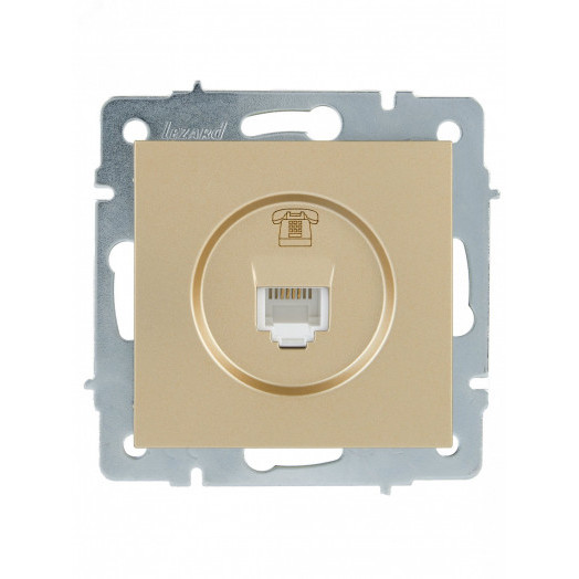 VESNA Розетка телефонная евро золото