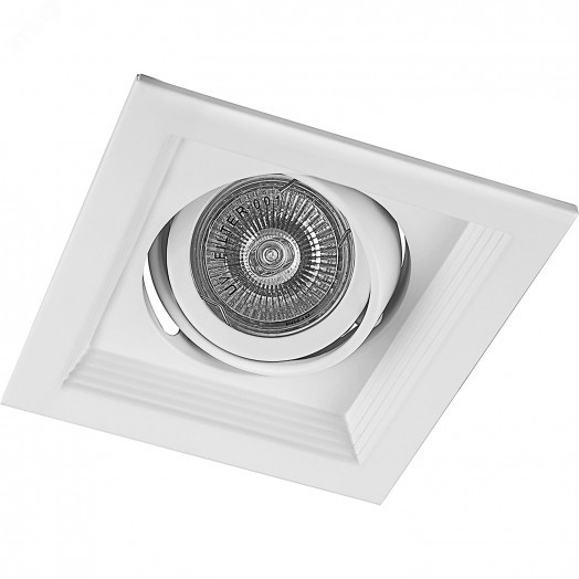 Светильник ИВО-50w G5.3 поворотный квадратный белый