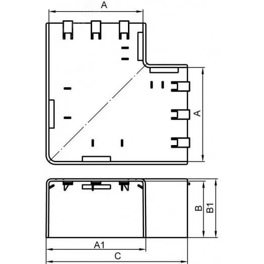 Угол плоский Г-образный 200x60 NPAN IN-Liner