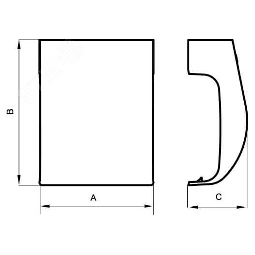 Отвод для коробки PDD-N на кабель-канал 70х22мм