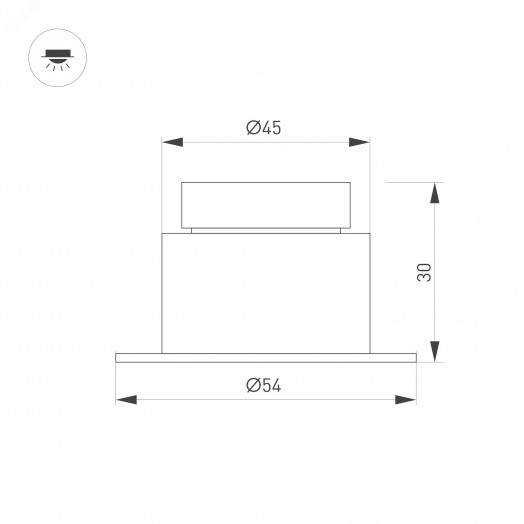 Светильник MS-GLORY-BUILT-R54-5W Day4000 (WH, 38 deg, 230V) (Arlight, IP54 Металл, 5 лет)