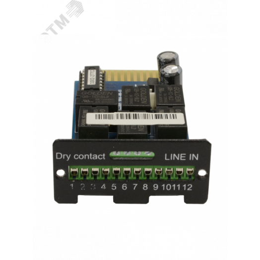 Карта мини сухих контактов с клеммным терминалом  для СИПБ 1-3 кВА (внутренняя)