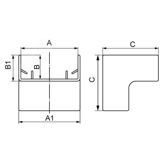 Угол внутренний 15x17 AIM In-liner