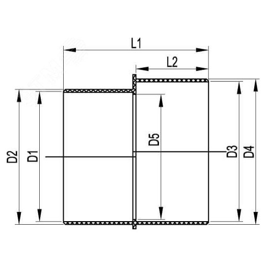 Переходник для двустенных труб полипропилен D=160-200 мм