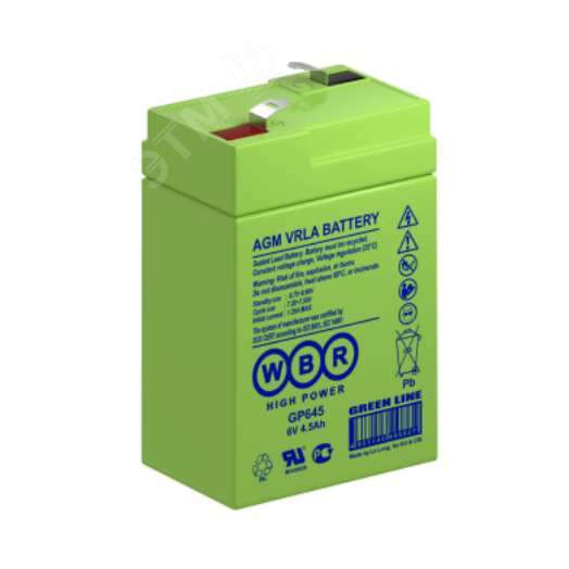 Аккумулятор GP 6В 4,5Ач