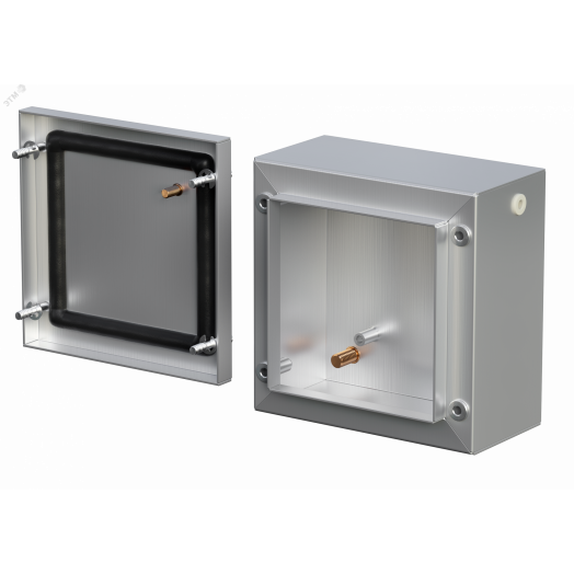 Взрывозащищенный корпус из нержавеющей стали серии EJBS AISI 304 150х150х120мм (с крышкой)