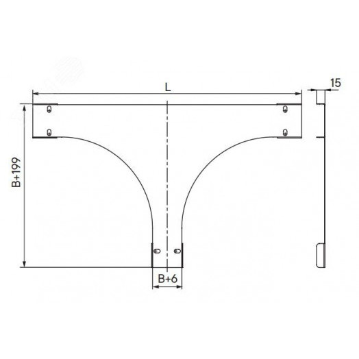 Крышка на Т-образный ответвитель 400, 2,0 мм, в комплекте с крепежными элементами необходимыми для монтажа