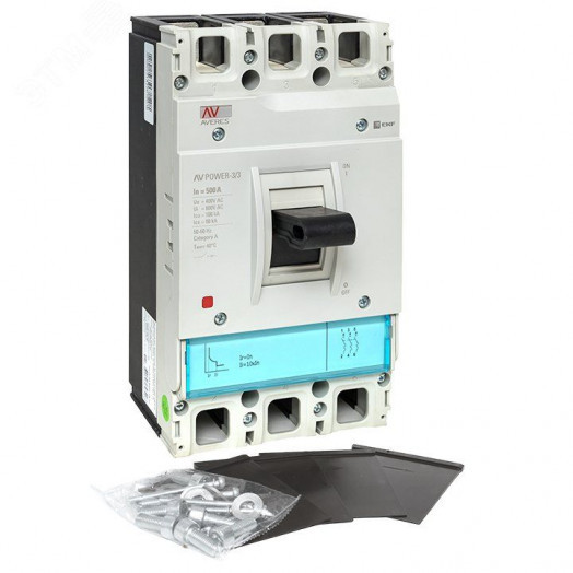 Выключатель автоматический AV POWER-3/3 500А 100kA TR AVERES