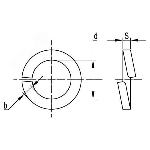Шайба гровер М6 нержавеющая сталь AISI 316L