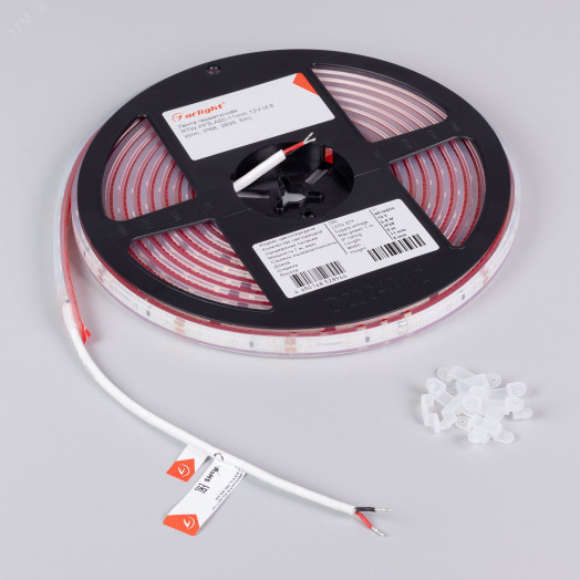 Лента герметичная RTW-PFS-A60-11мм 12V Red (4.8 W/m, IP68, 2835, 5м) (-)
