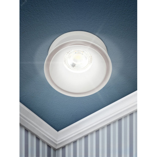Светильник встраиваемый декоративный KL94 WH MR16/GU5.3 белый, пластиковый (MR16/GU5.3 в комплект не входит)