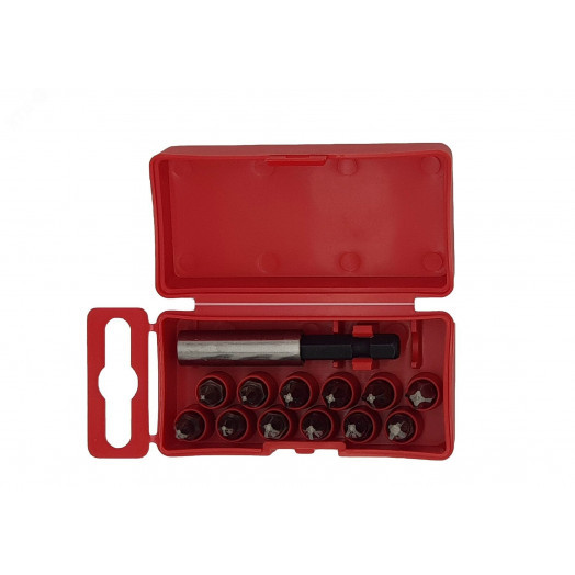 Набор бит PH/PZ Industrial с держателем бит в кейсе, 13 шт