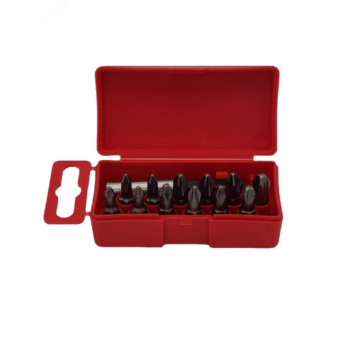 Набор бит PH/PZ Industrial с держателем бит в кейсе, 13 шт