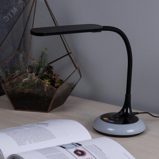 Светильник настольный NLED-481-10W-BK светодиодный с основанием черный