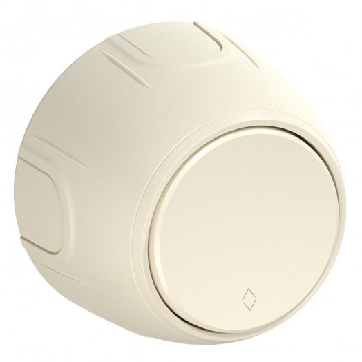 Переключатель одинарный  Rotondo, цвет бежевый