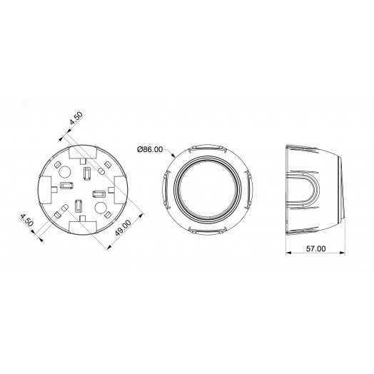 Переключатель одинарный  Rotondo, цвет бежевый