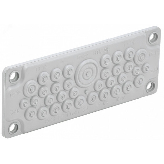 TITAN Ввод кабельный мембранный 35 отверстий d=7-32мм IP65 серый