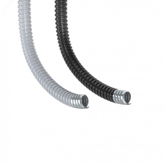 Металлорукав DN 26мм в ПВХ изоляции Dвн 26,5 мм   Dнар 31,5 25 м цвет чёрный