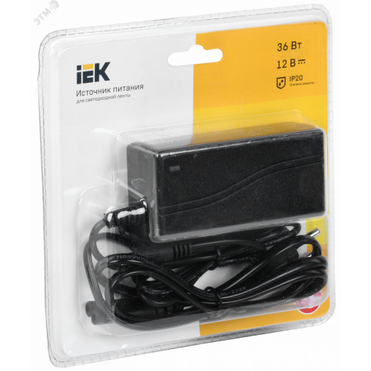 Драйвер LED ИПСН 36Вт 12 В сетевая вилка-блок -JacK 5,5 мм IP20 IEK-eco