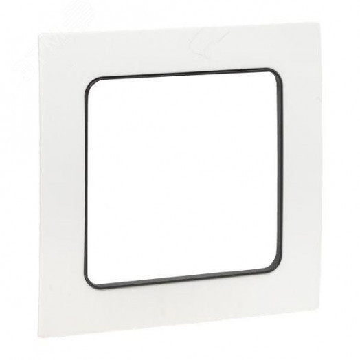 Стокгольм Рамка 1-местная белая с линией цвета черный