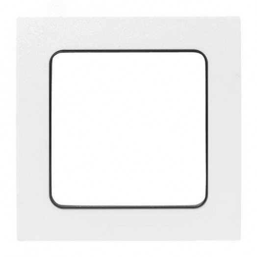 Стокгольм Рамка 1-местная белая с линией цвета черный