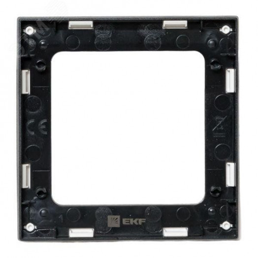 Стокгольм Рамка 1-местная белая с линией цвета черный