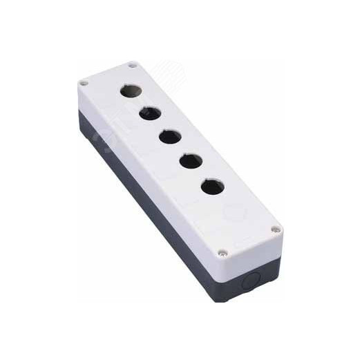 Пост кнопочный Ф22 5 мест КП-101 с кабельным вводом для устройств сигнализации и управления белый