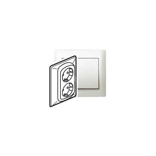 Розетка 2х2К+З жемчуг автоматические клеммы с шторками