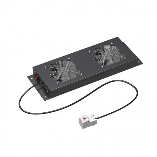 Модуль потолочный 2 вентилятора с термостатом для крыши 600 RAL9005