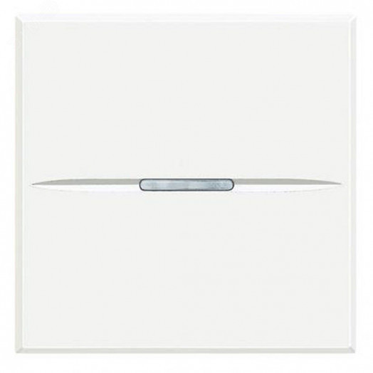 Axolute Выключатель аксиальный одноклавишный 10А  250В Автоматические клеммы 2 модуля Белый