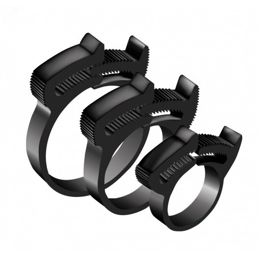 Хомут силовой пластиковый для соед. элем. кругл. формы (Клип-Трек, Clip-Track) 14-12 мм (ПА66) 3000 шт