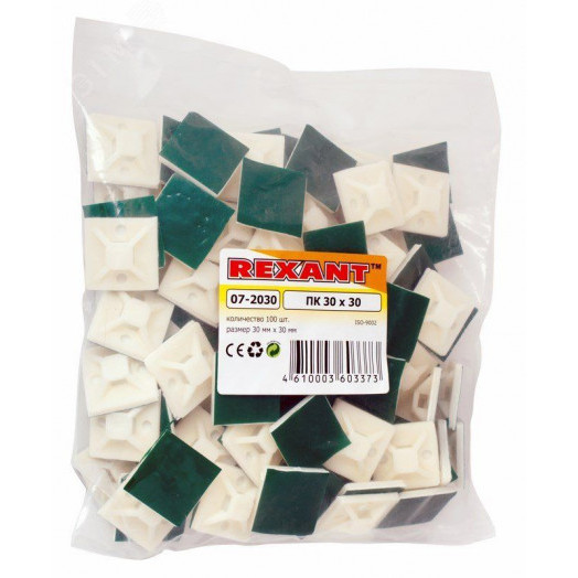 Площадка самоклеящаяся 30х30 мм. белая. упаковка 100 шт