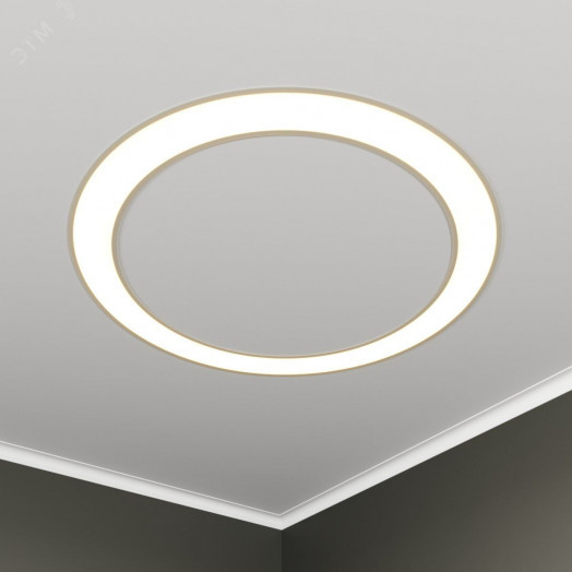 Светильник светодиодный RVE-LBX-HOLE-RING-1980-V (Кольцо 1980х1980х100мм S80мм 150Вт встраиваемый 4000K Белый)