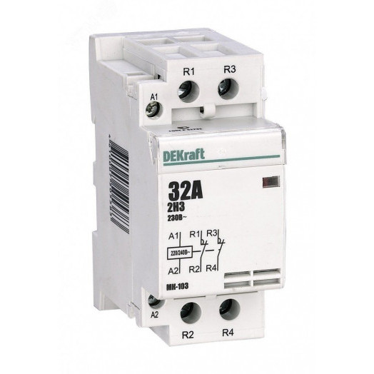 Контактор модульный 2НЗ 32А 230В МК-103