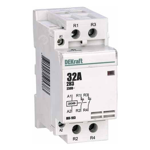 Контактор модульный 2НЗ 32А 230В МК-103
