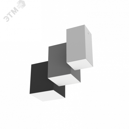 Светильник светодиодный DL-Box накладной 18Вт 3000К 140x140x170мм черный муар с рассеивателем опал DALI