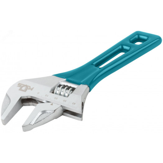 Ключ разводной с тонкими губками, пластиковая накладка на ручку, 200 мм, 45 мм