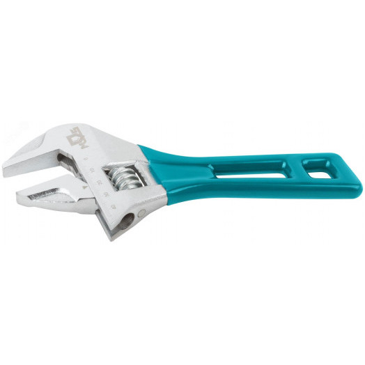 Ключ разводной с тонкими губками, пластиковая накладка на ручку, 200 мм, 45 мм