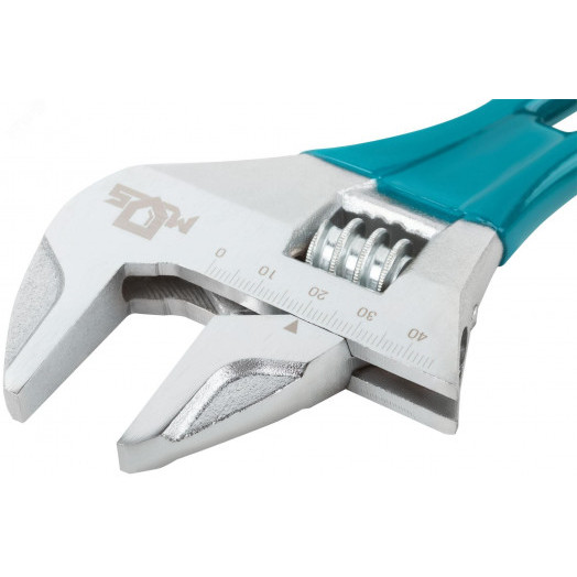 Ключ разводной с тонкими губками, пластиковая накладка на ручку, 200 мм, 45 мм