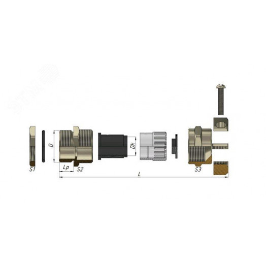 Ввод кабельный ВКХ-ЛР-М20-14-L8 IP66/IP67/IP68