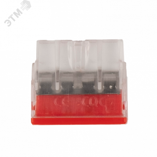 Клеммы монтажные PTC-4P 2273-244 450V 32A 0,14-4.0mm2 , 4 отверстия,  прозрачные, с пастой, /50 шт.