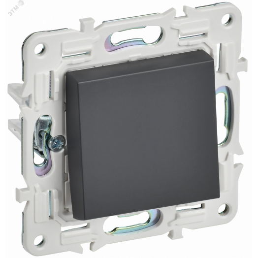 SKANDY Выключатель 1-клавишный кнопочный 10А SK-V14T титан IEK