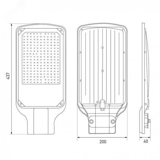 Светильник уличный LED SPP-504-0-50K-120 120Вт 12 000лм 5000К IP65 КСС Д DOB SMD 48мм