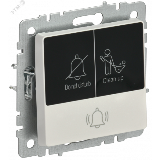 BRITE Кнопка звонка с индикацией для отелей 10А ВС10-1-9-БрЖ жемчуг IEK