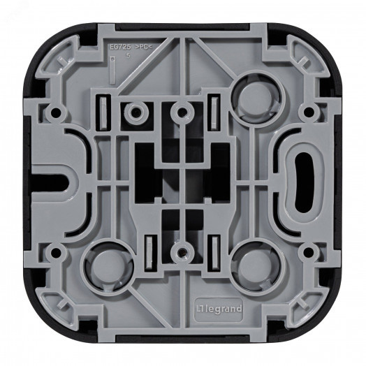 Переключатель одноклавишный - Legrand Quteo IP20 - 10A 250В винтовые зажимы - чёрный матовый