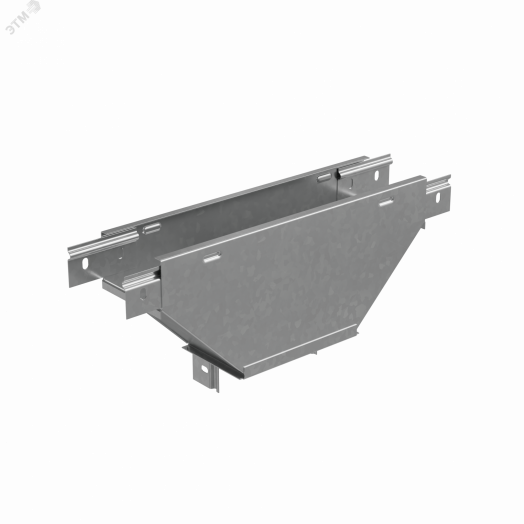 Т-ответвитель переходник 50х100-300 мм верт. c разворотом трассы на 90 гр. ПЛЮС (нижняя часть больше исходной) INOX304