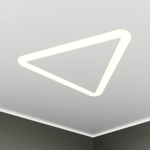 Светильник светодиодный RVE-LBX-HOLE-TRIO-SOFT-1630-V (Треугольник закругл. с отв. 1630х1454х100мм S80мм 120Вт встраиваемый 4000K Белый)