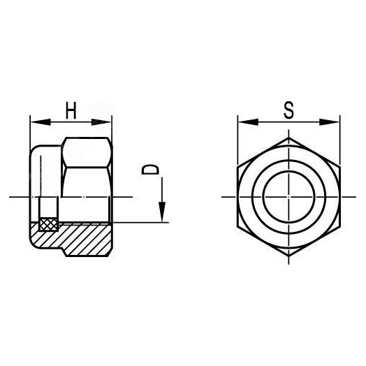 Гайка самоконтрящаяся М10