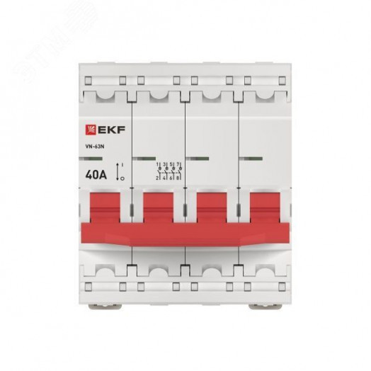 Выключатель нагрузки ВН-63N 4P 40А PROXIMA