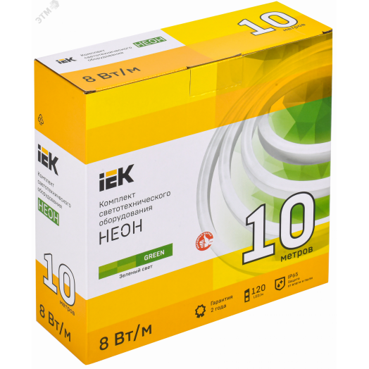 Комплект светодиодной подсветки ''Неон'' (лента LED 10м LSR5-2835G120-8-IP65-220В + драйвер) IEK